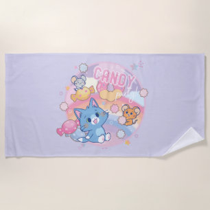 Serviette De Plage Anime Tom et Jerry Candy Party