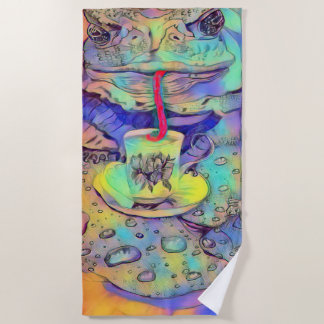 Serviette De Plage Anne Marie Toad 🐸 Et Tea 🫖