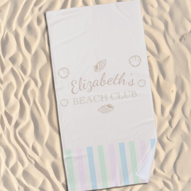 Serviette De Plage Anniversaire du Beach Club (Créateur téléchargé)