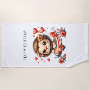 Serviette De Plage Anniversaire Lion Pilote