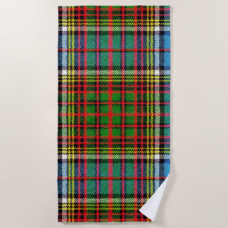Serviette de plage antique de tartan de clan
