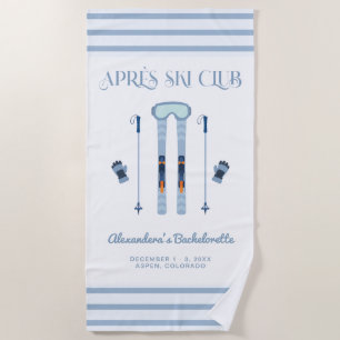 Serviette De Plage Après-Ski Fête de Bachelorette d'Hiver