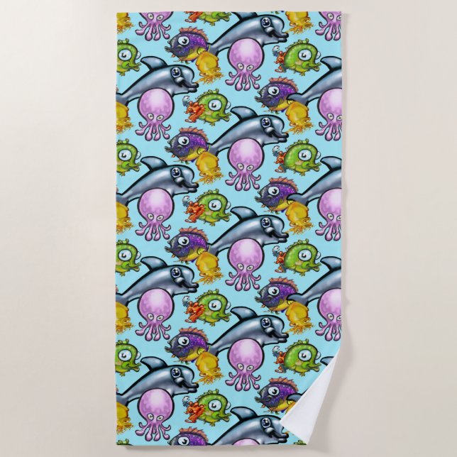 Serviette De Plage Aqua Babies Beach Towel (Devant)
