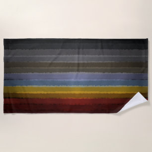 Serviette De Plage Aquarelle abstraite de couleur vive et orageuse et