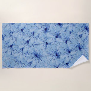 Serviette De Plage Aquarelle Bouquet de fleurs sauvages bleues