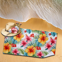 Aquarelle exotique Floral hawaïen