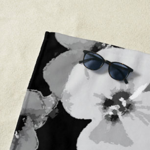 Serviette De Plage Aquarelle Fleur rouge 2