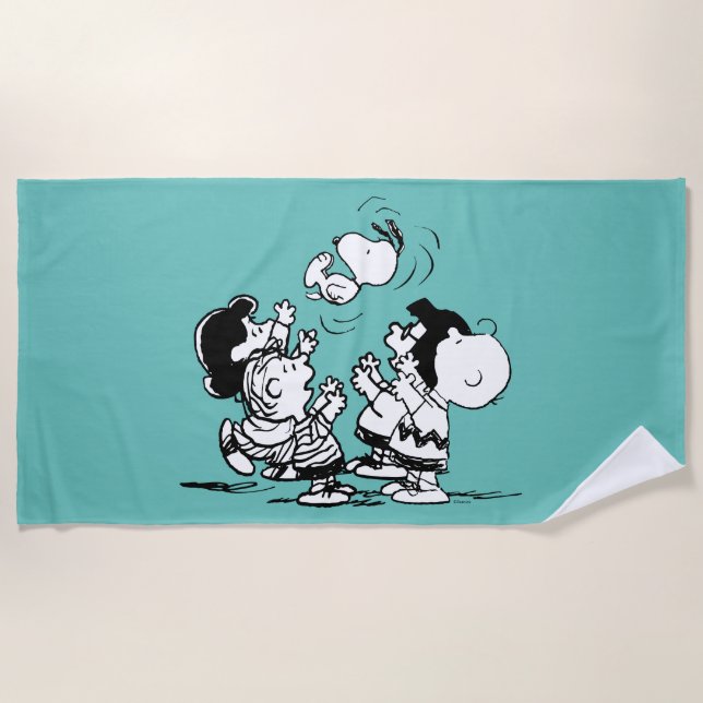 Serviette De Plage Arachides Gang Lifting Snoopy (Devant)