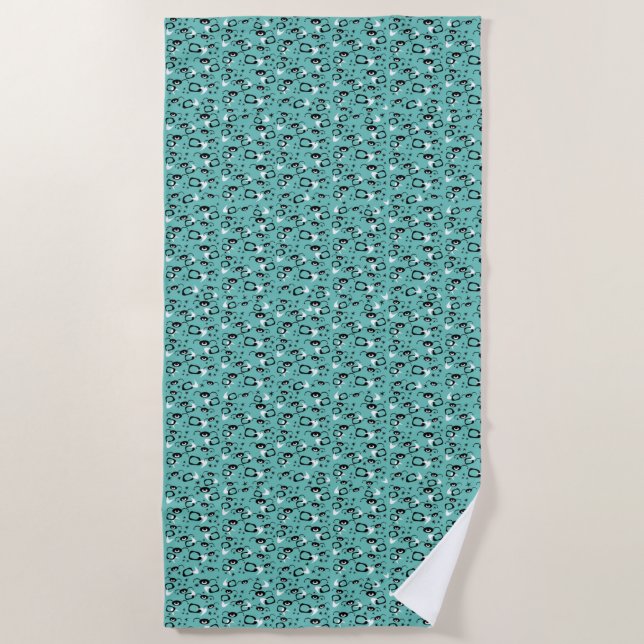 Serviette De Plage Araignées atomiques (Devant)