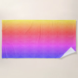 Serviette De Plage Arc-en-ciel d'Ipanema Hypnotique Diamant Moderne P