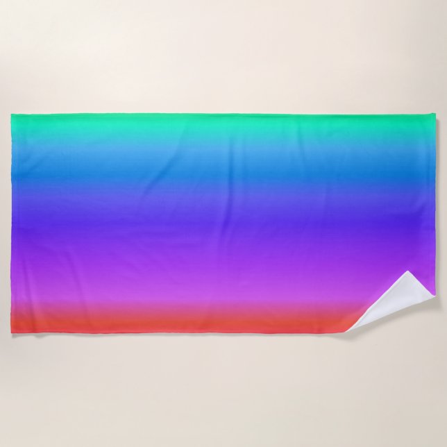 Serviette De Plage Arc-en-ciel Pastel lumineux (Devant)