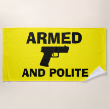 Serviette de plage ARMÉE ET POLITE