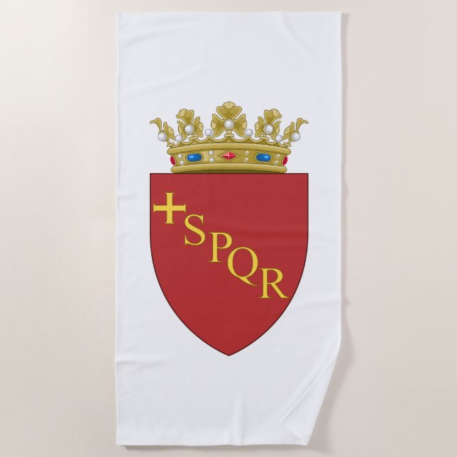Serviette De Plage Armoiries romaines (SPQR) (Rome, Italie) (Devant)