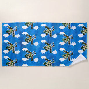 Serviette De Plage Army Jet "Art by Kids"
