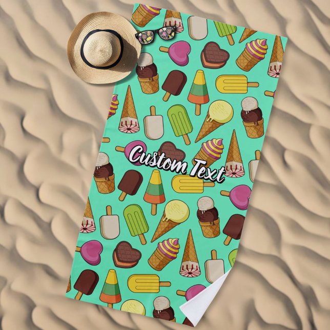 Serviette De Plage Arrière - plan de glace (Créateur téléchargé)