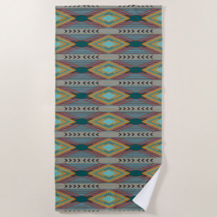 Serviette De Plage Art à motifs du Sud-Ouest américain et couleurs te