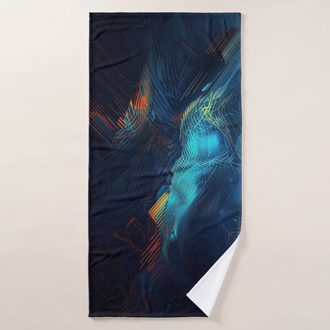 Serviette de plage art abstrait  (Serviette de bain)
