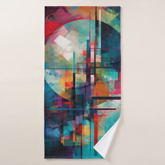Serviette de plage art abstrait  (Serviette de bain)