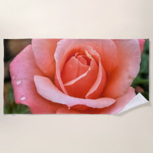 Serviette De Plage Art botanique romantique Rose Imprimer