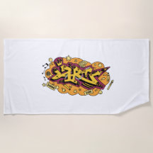 serviette de plage art graffiti
