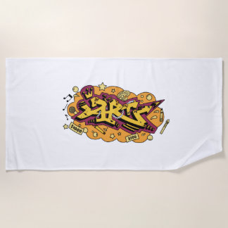 serviette de plage art graffiti