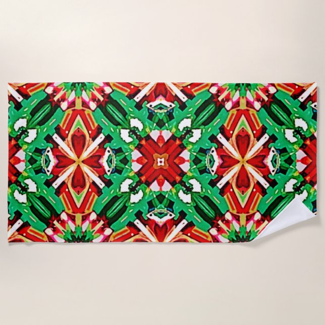 Serviette De Plage Art mandala de rêve kaléidoscope (Devant)