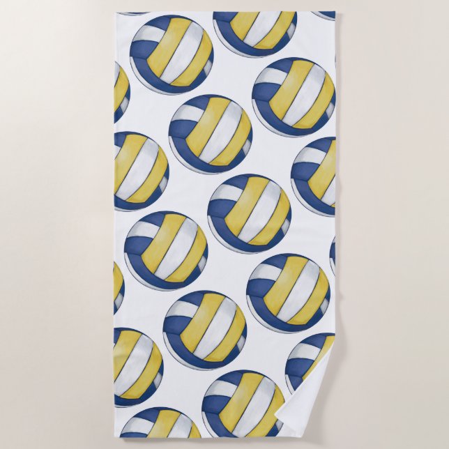 Serviette De Plage Art volleyball (Devant)