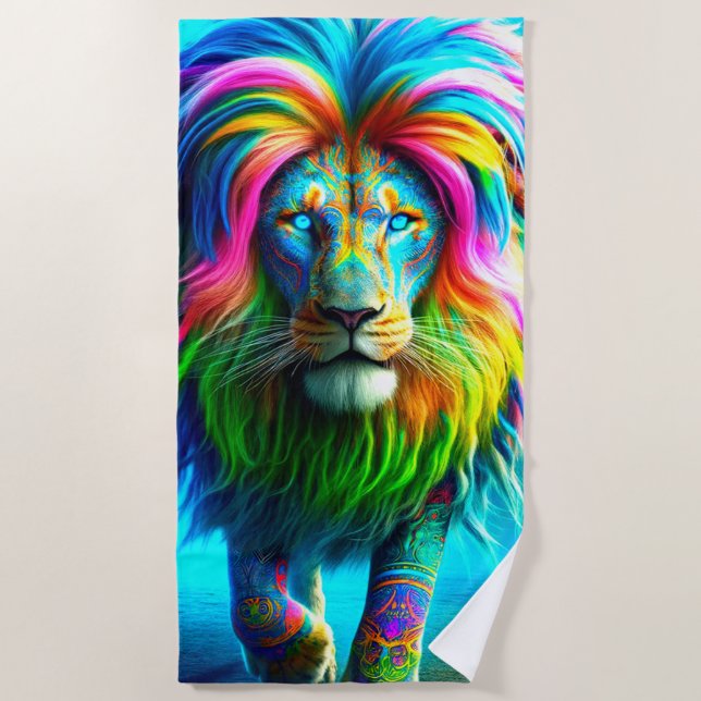 Serviette De Plage Artsy Lion (Devant)