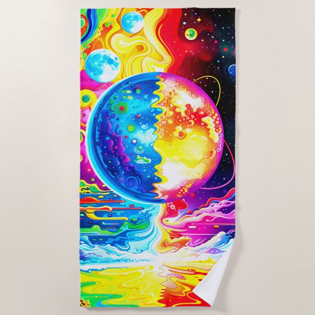 Serviette De Plage Artsy Planet (Devant)