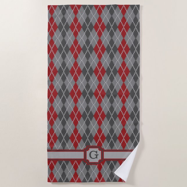 Serviette De Plage Ashes et Embers Jacquard Beach Towne (Devant)