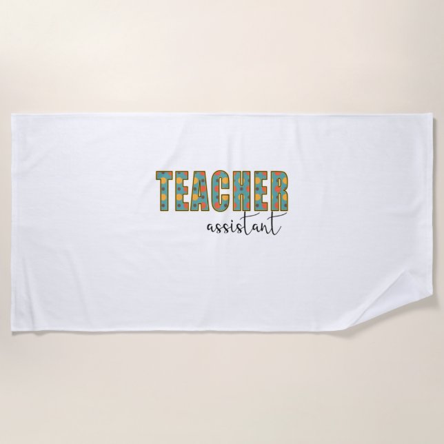 Serviette De Plage Assistant enseignant en art (Devant)