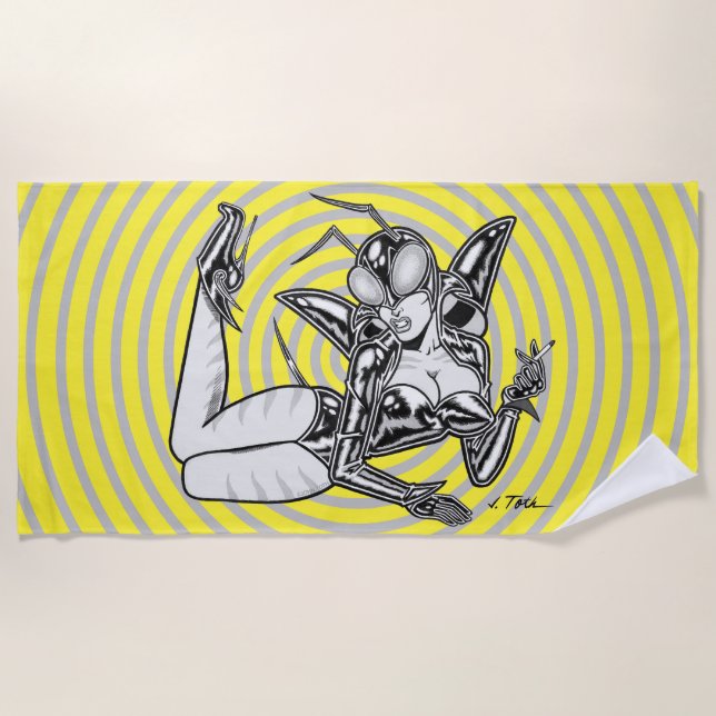 Serviette De Plage Astro Creeps™ : Insectra™ (Devant)