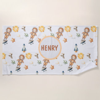 Serviette De Plage Astronaute mignon et aventure spatiale adorable