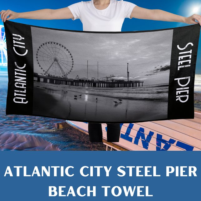 Serviette De Plage Atlantic City Steel Pier Vacances (Créateur téléchargé)