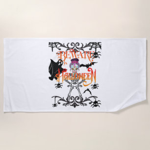 Serviette De Plage Attention à Halloween