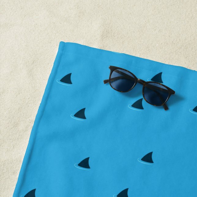 Serviette De Plage Attention aux requins ! (En situation)