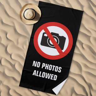 Serviette De Plage Aucune photo autorisée