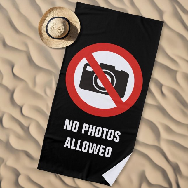 Serviette De Plage Aucune photo autorisée (Créateur téléchargé)