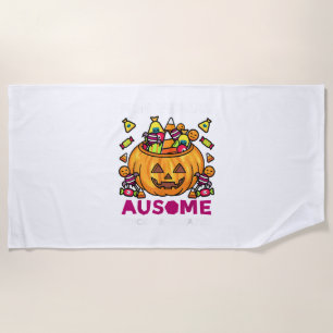 Serviette De Plage Autisme Sensibilisation ASD Halloween Tricoter Non