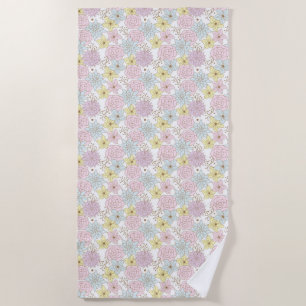 serviette de plage aux fleurs de printemps