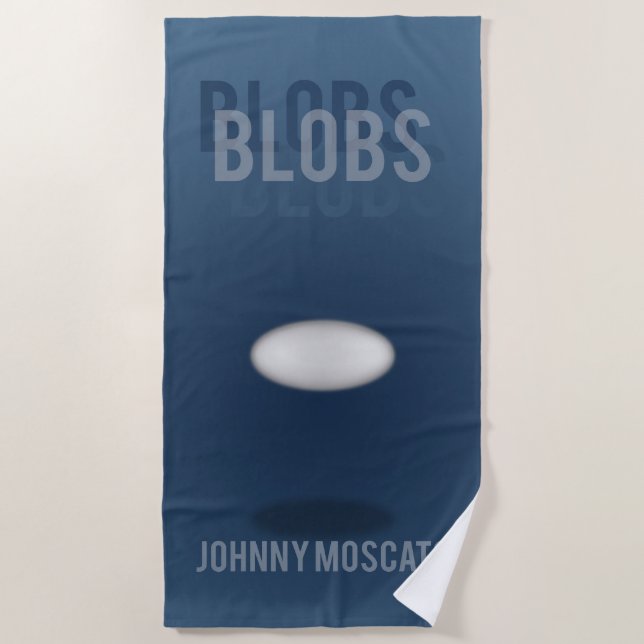 Serviette de plage avec couverture de livre Blobs (Devant)