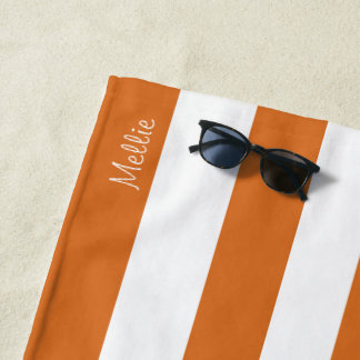 Serviette de plage avec nom de monogramme
