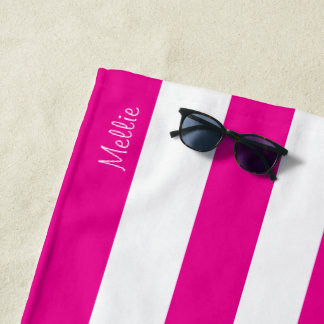 Serviette de plage avec nom de monogramme