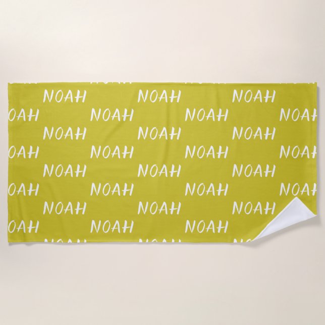 Serviette de plage avec un nom (Devant)