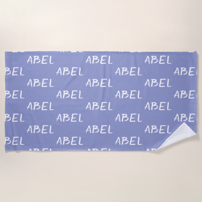 Serviette de plage avec un nom (Devant)
