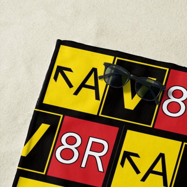 Serviette De Plage Aviateur - AV8R - (En situation)