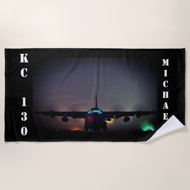 Serviette De Plage Avion personnalisé du turbopropulseur KC-130 (Devant)