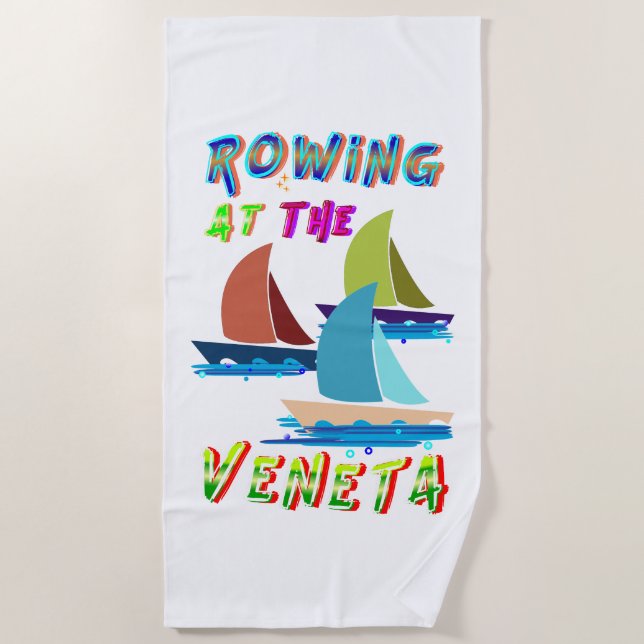 Serviette De Plage Aviron À La Veneta (Devant)