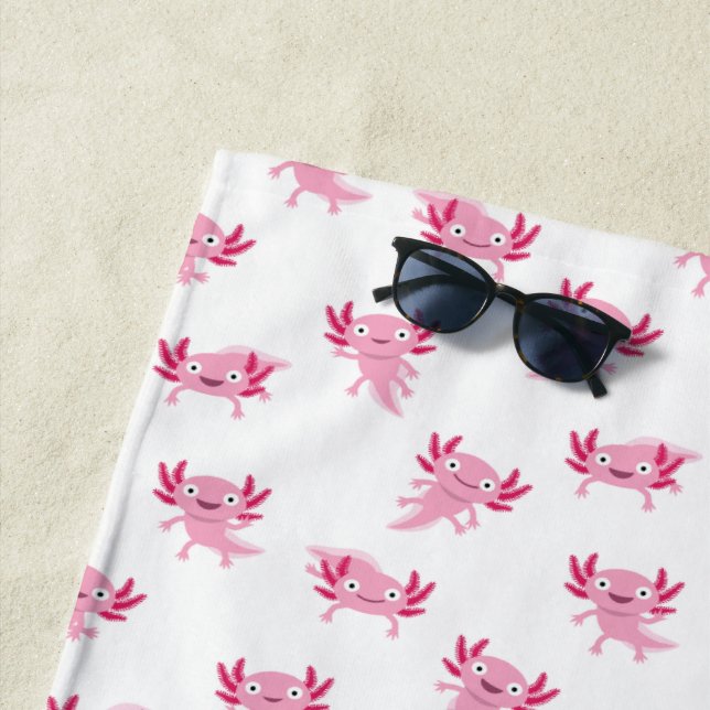 Serviette de plage Axolotl (En situation)