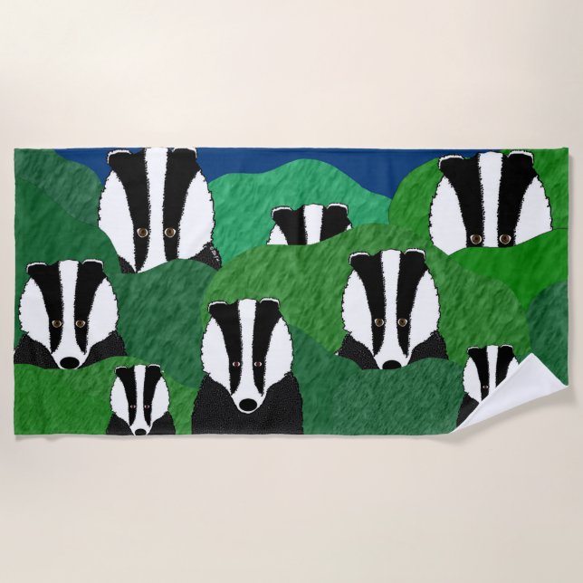 Serviette de plage Badgers (Devant)